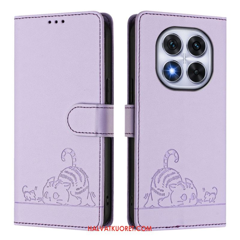 Kotelot Xiaomi Redmi Note 14 Pro 5g Rfid-suojattu Kissakuvio