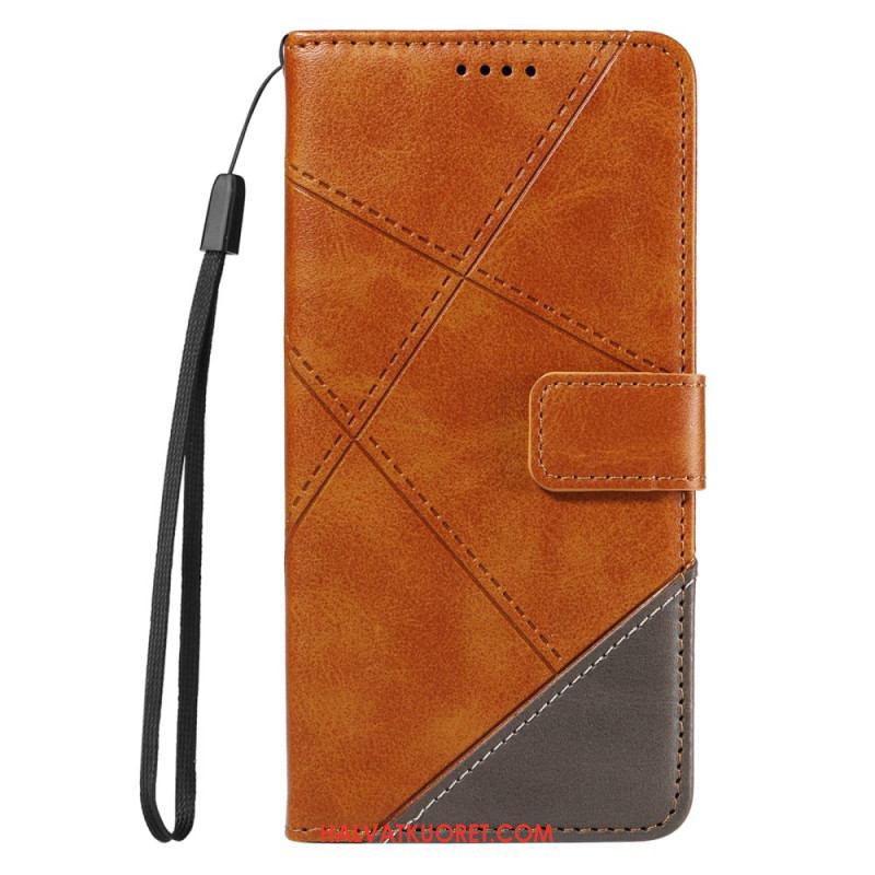 Kotelot Xiaomi Redmi Note 14 Pro Plus 5g Kaksivärinen Raidallinen Strap-on Suojakuori