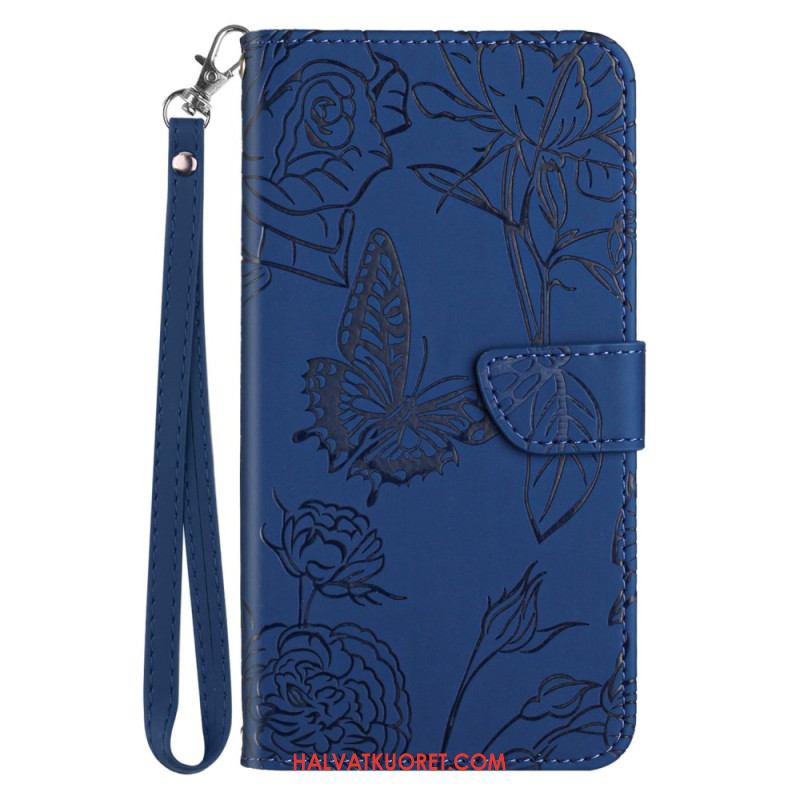 Kotelot Xiaomi Redmi Note 14 Pro Plus 5g Perhoskuvio Hihnalla