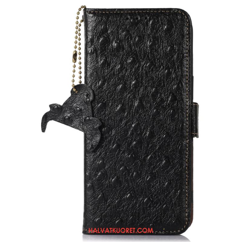 Kotelot Xiaomi Redmi Note 15 Pro 5g Teksturoitua Aitoa Nahkaa Suojakuori