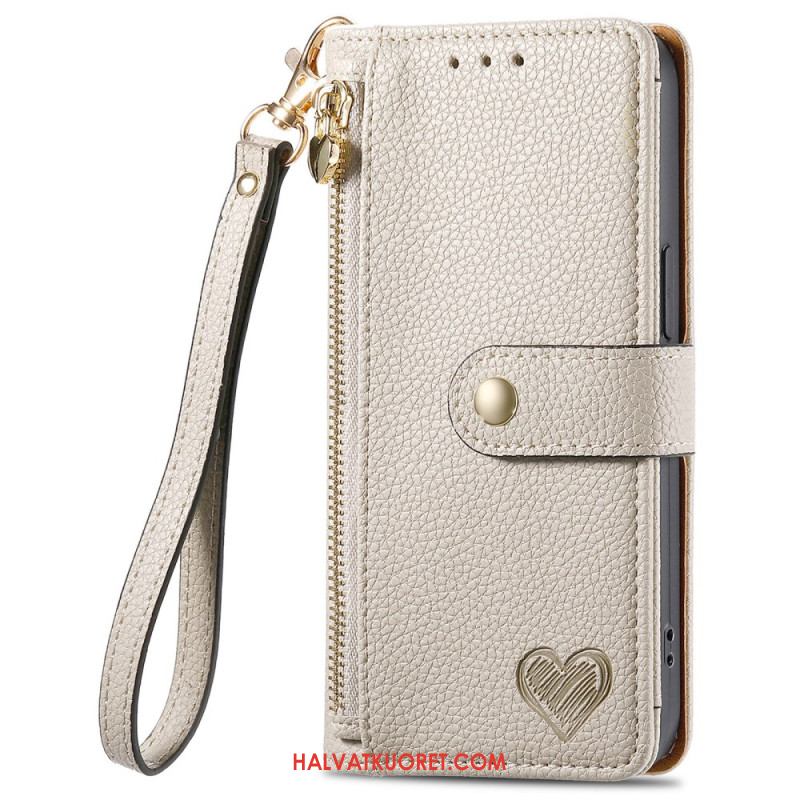 Kotelot Xiaomi Redmi Note 15 Pro Plus 5g Puhelinkuoret Rfid-suojattu Sydänkuvio