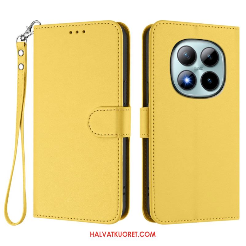 Kotelot Xiaomi Redmi Note 15 Pro Plus 5g Yksivärinen Nahkakuvio Hihna