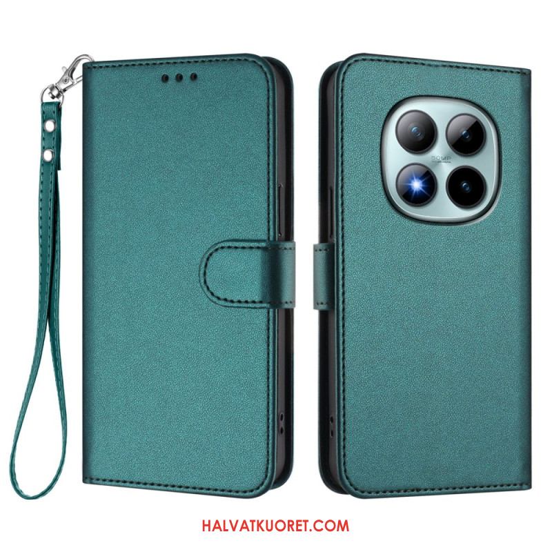 Kotelot Xiaomi Redmi Note 15 Pro Plus 5g Yksivärinen Nahkakuvio Hihna