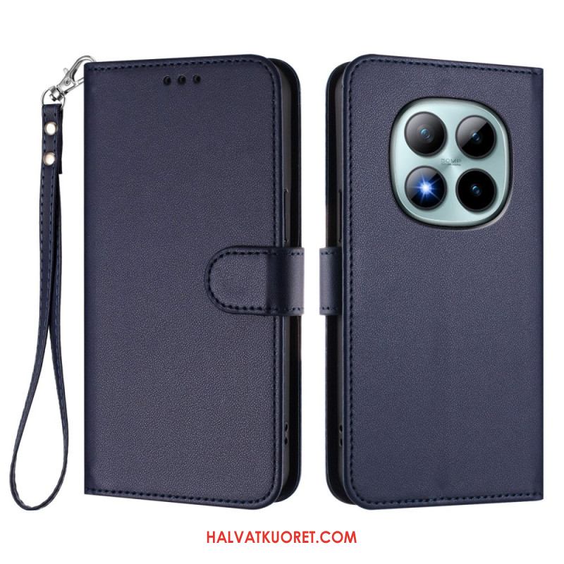 Kotelot Xiaomi Redmi Note 15 Pro Plus 5g Yksivärinen Nahkakuvio Hihna