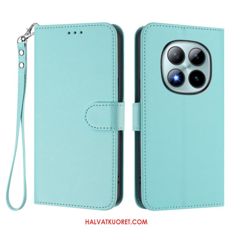 Kotelot Xiaomi Redmi Note 15 Pro Plus 5g Yksivärinen Nahkakuvio Hihna