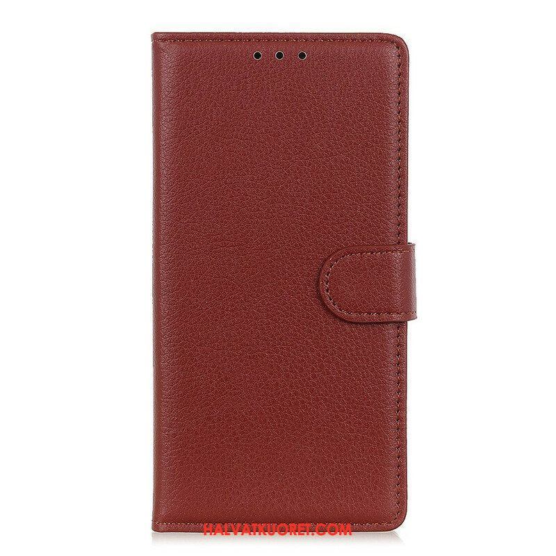 Kotelot iPhone 13 Mini Perinteinen Litchi Faux Leather