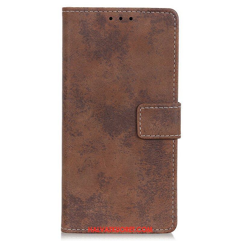 Kotelot iPhone 13 Pro Max Vintage Nahkaefekti