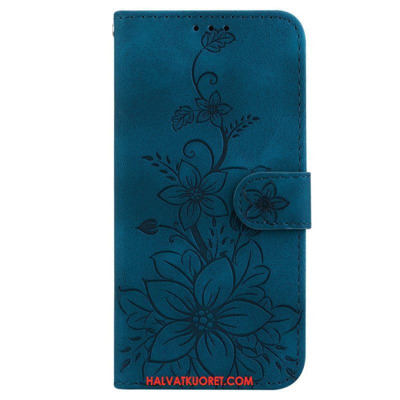 Kotelot iPhone 15 Pro Max Suojaketju Kuori Kukkahihna