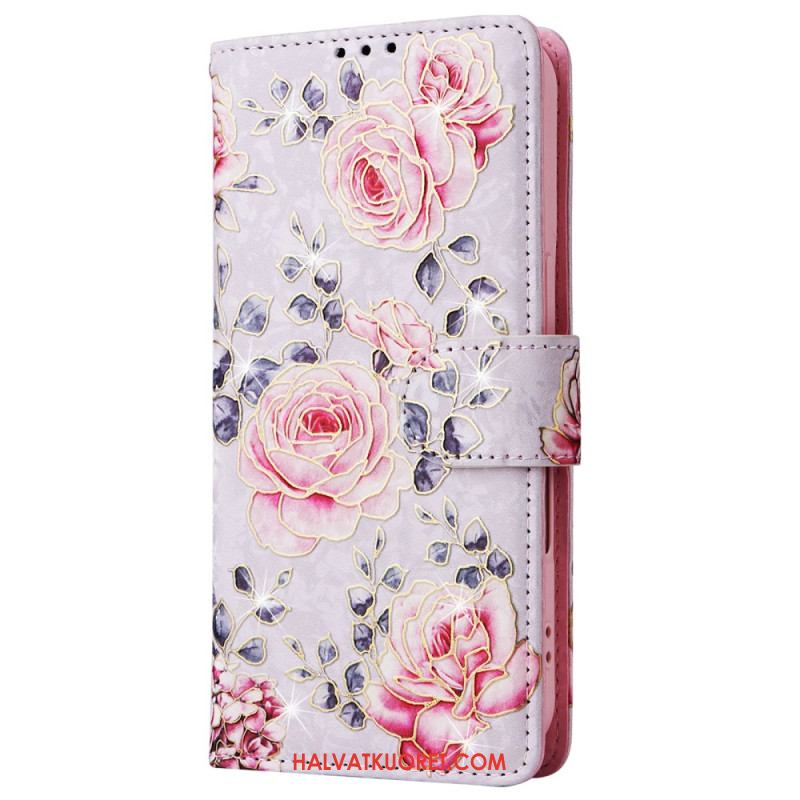 Kotelot iPhone 16 Plus Kukkainen Rfid-estolompakko