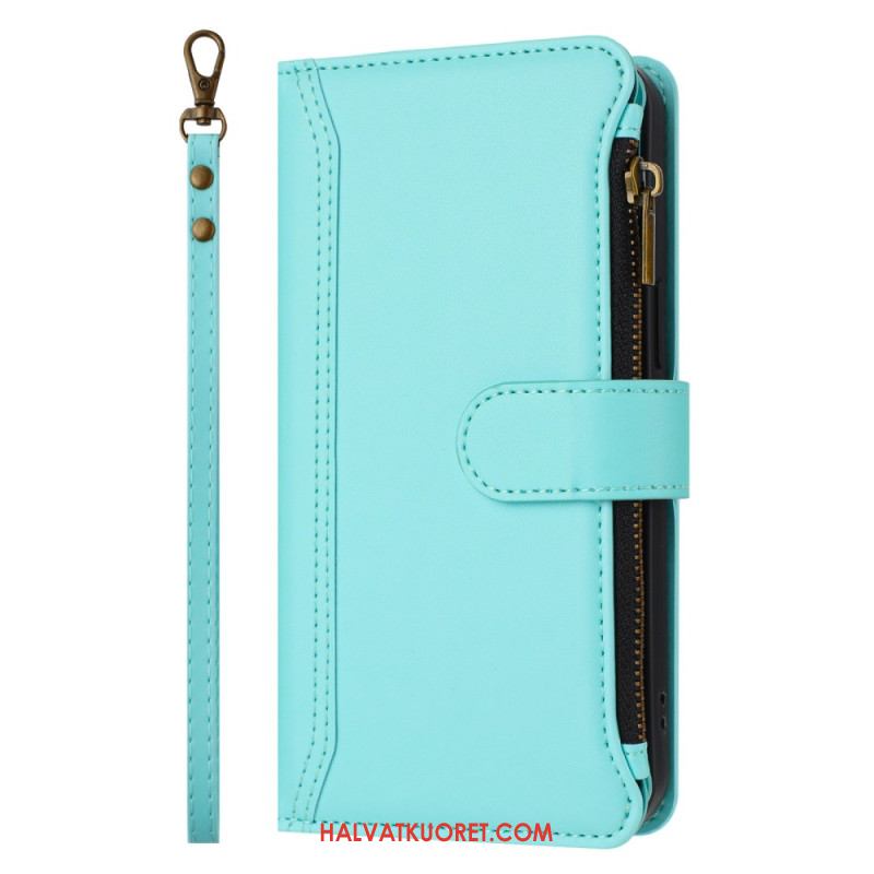 Kotelot iPhone 17 Lompakko Jossa 9 Korttipaikkaa Ja Rannehihna