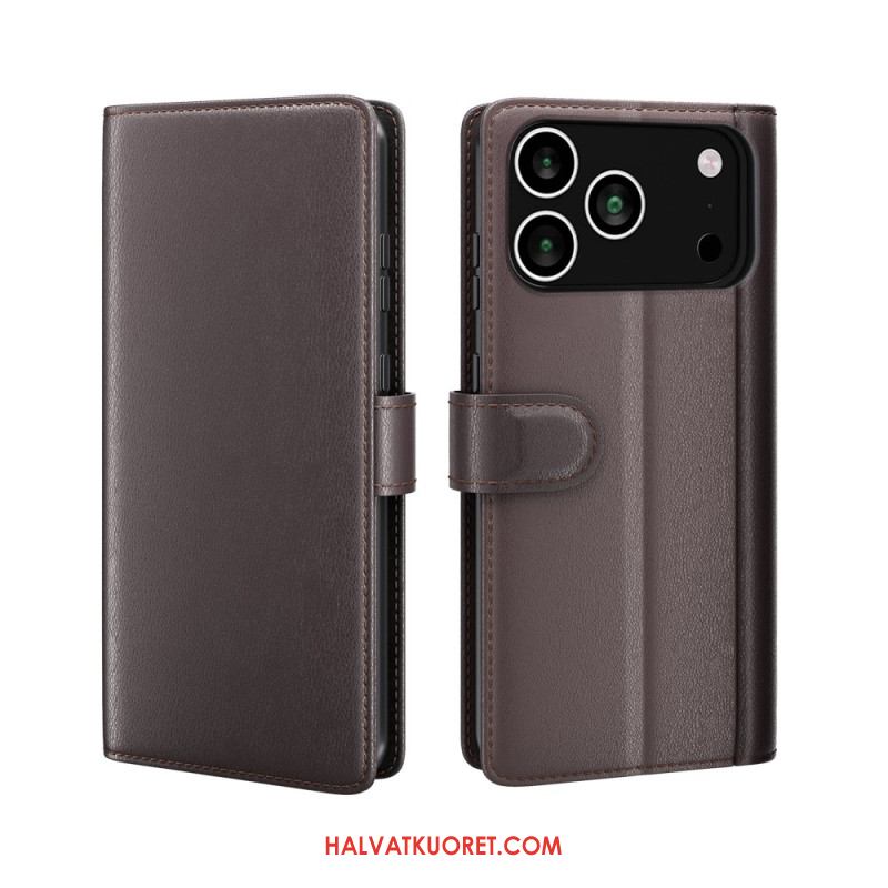 Kotelot iPhone 17 Pro Max Aito Nahkalompakko Suojakuori