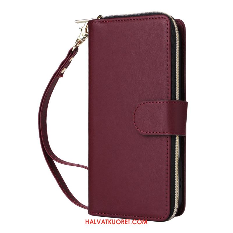 Kotelot iPhone 17 Puhelinkuoret 9 Kortin Lokeron Lompakko Ja Nauha