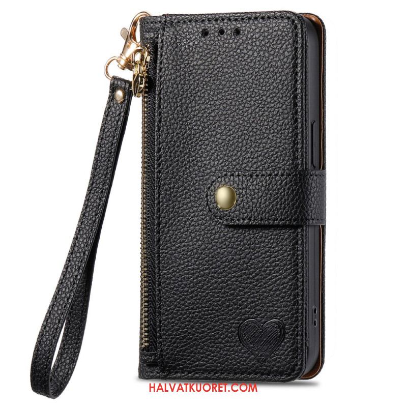 Kuoret Oneplus Nord 4 Sydänkuvioinen Rfid-estollinen Lompakko