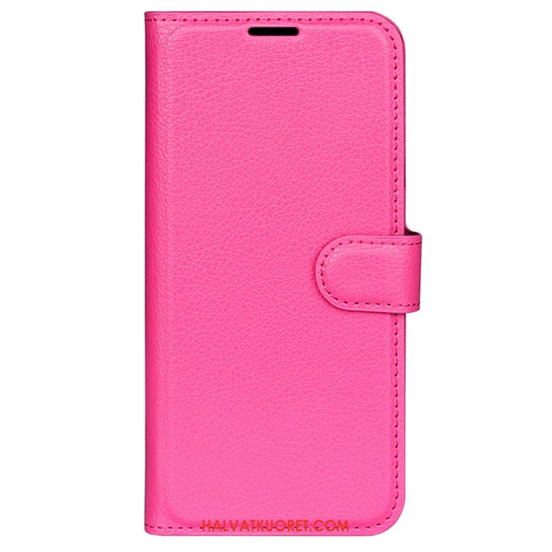 Kuoret Oppo Reno 12f 5g Classic Litchi Faux Leather