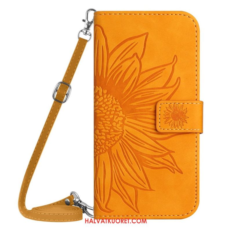 Kuoret Oppo Reno 13f 4g / 5g / 13 Fs 5g Auringonkukkakuvioinen Olkalaukku