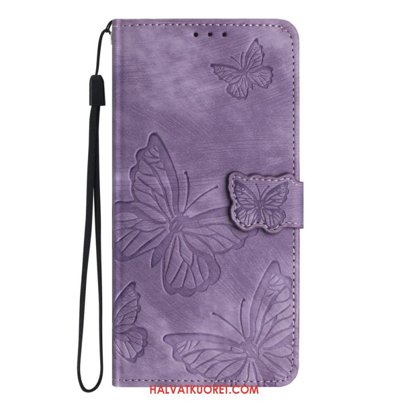 Kuoret Samsung Galaxy S25 5g Edge Mokkanahkainen Perhosefekti