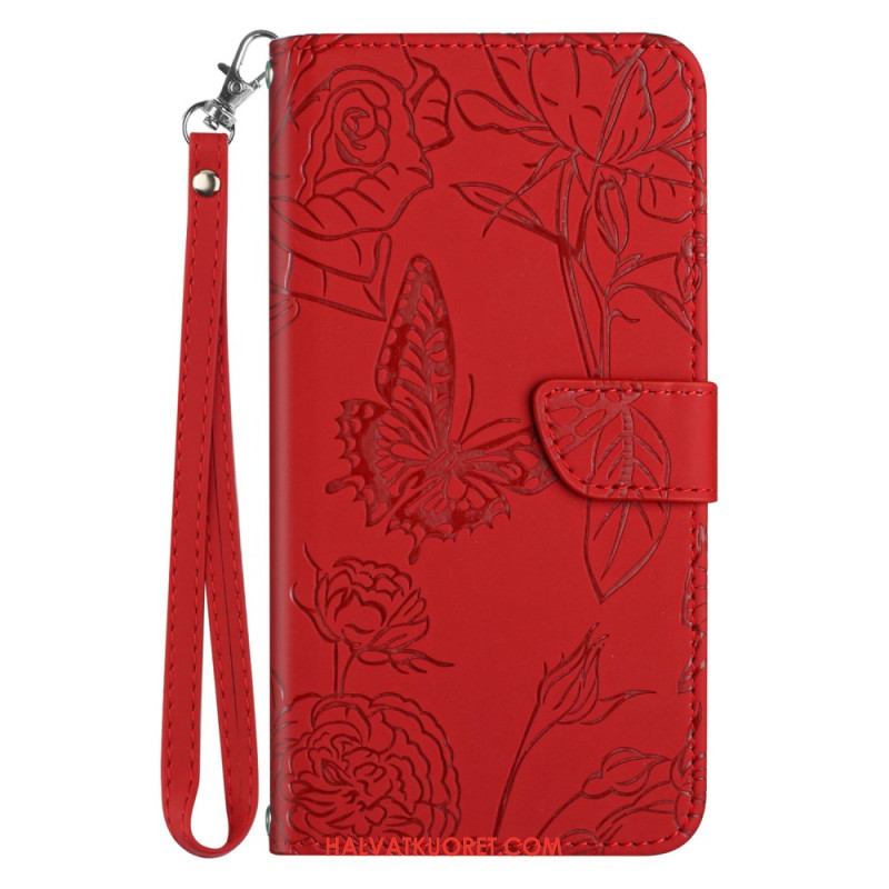 Kuoret Samsung Galaxy S25 5g Edge Perhoskuvio Ja Hihna