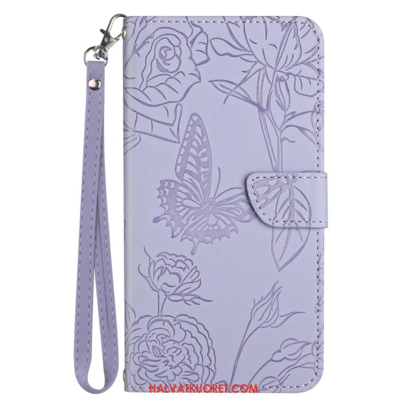 Kuoret Samsung Galaxy S25 5g Edge Perhoskuvio Ja Hihna