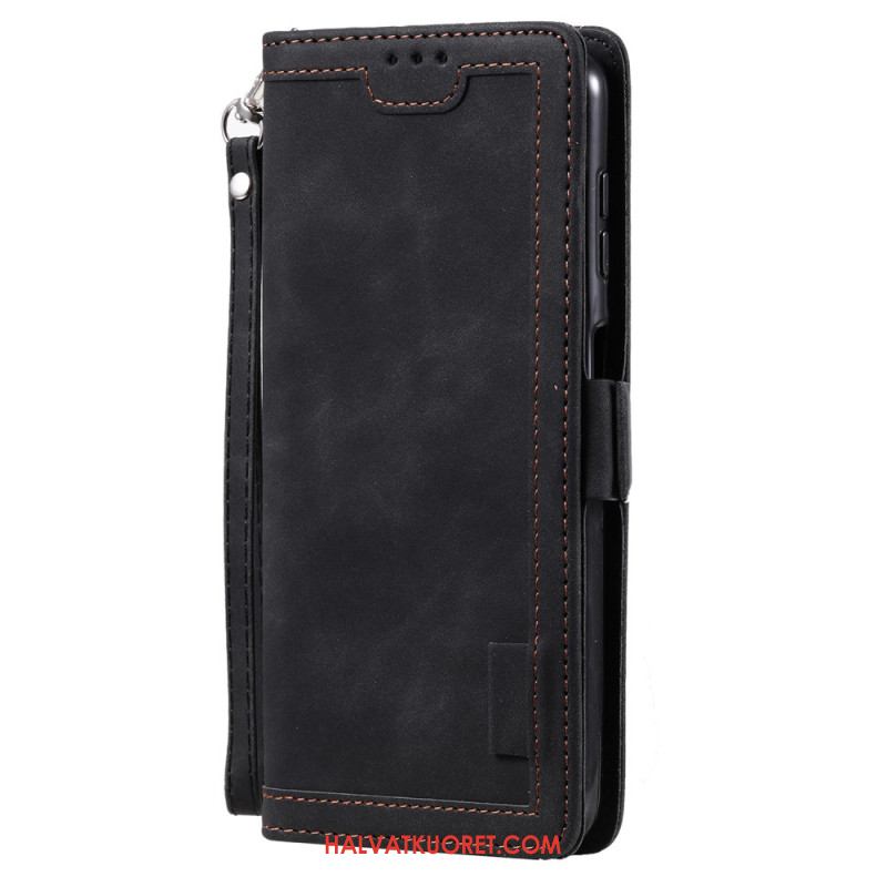 Kuoret Samsung Galaxy S25 5g Rfid-suojattu Mokkanahkaefektilompakko