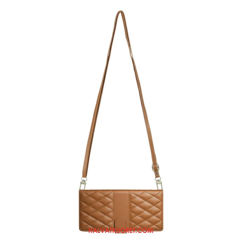 Kuoret Samsung Galaxy S25 Fe Tikattu Lompakko Hihnoilla