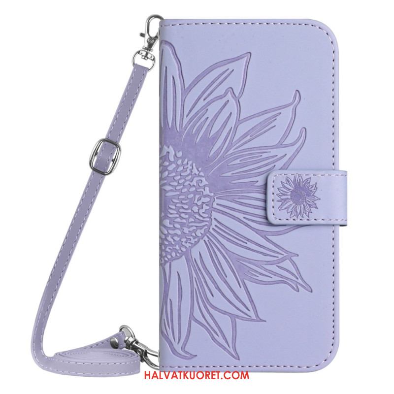 Kuoret Samsung Galaxy S26 Ultra Auringonkukkakuvioinen Olkalaukku