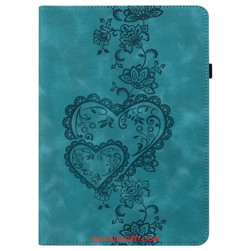 Kuoret Samsung Galaxy Tab S10 Plus Puhelinkuoret Mokkanahkaefekti Sydämet