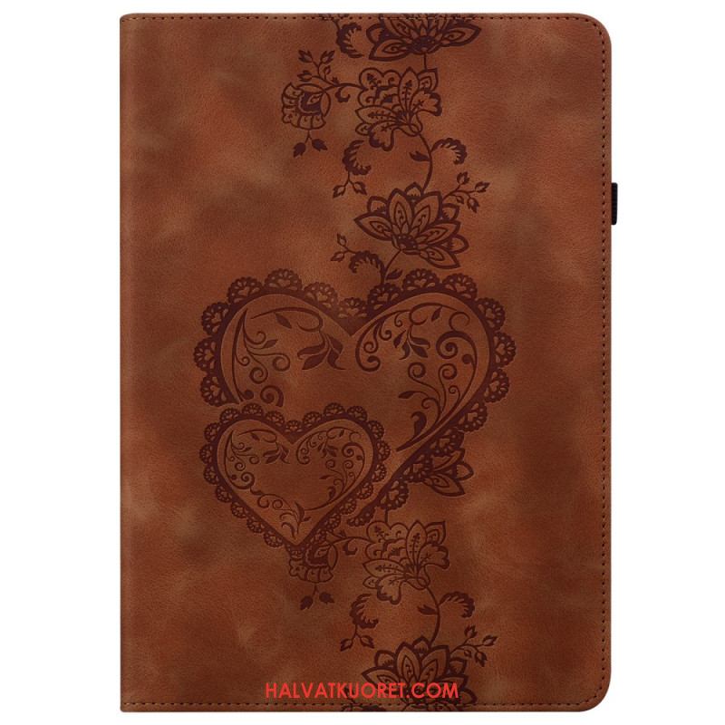 Kuoret Samsung Galaxy Tab S10 Plus Puhelinkuoret Mokkanahkaefekti Sydämet