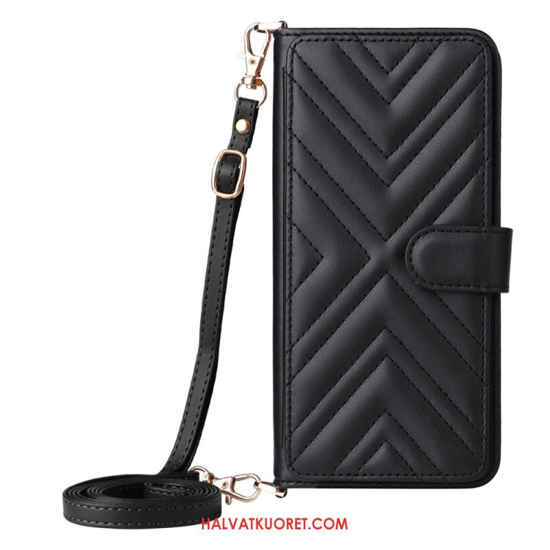 Kuoret Xiaomi Redmi Note 14 4g Premium-lompakko Hihnalla Ja Olkahihnalla