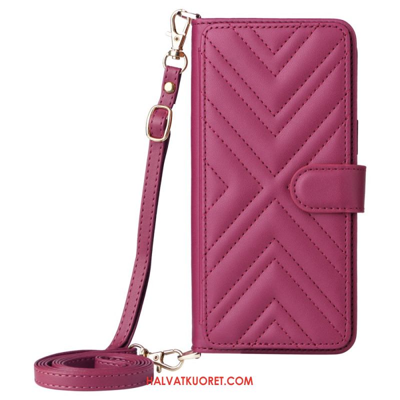 Kuoret Xiaomi Redmi Note 14 4g Premium-lompakko Hihnalla Ja Olkahihnalla