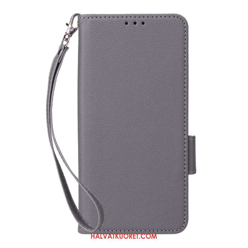 Kuoret Xiaomi Redmi Note 14 5g Litsikuvioinen Tekstuuri Hihnalla