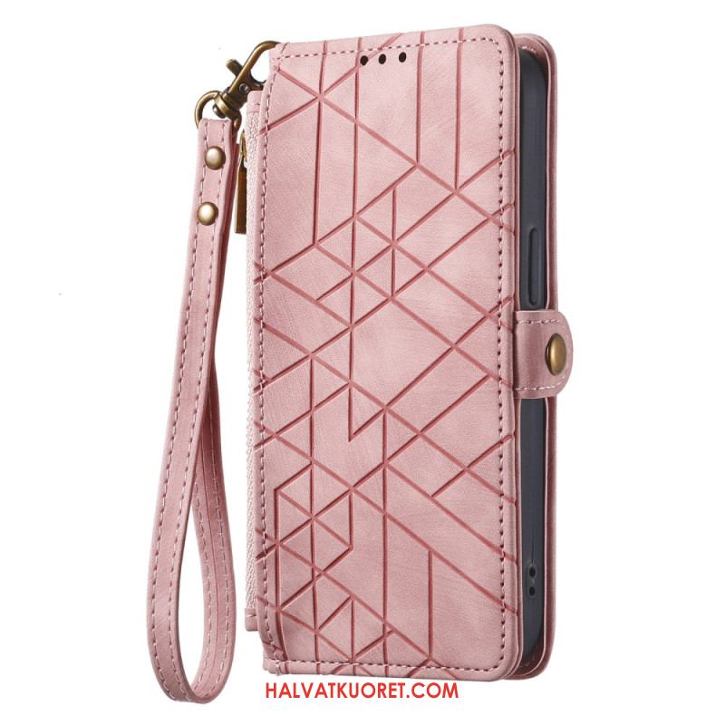 Kuoret Xiaomi Redmi Note 14 Pro Plus 5g Geometrisia Viivoja Muistuttava Lompakko