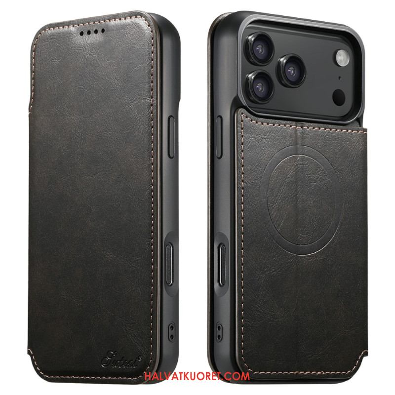 Kuoret iPhone 17 Pro Magsafe-yhteensopiva Nahkajäljitelmä