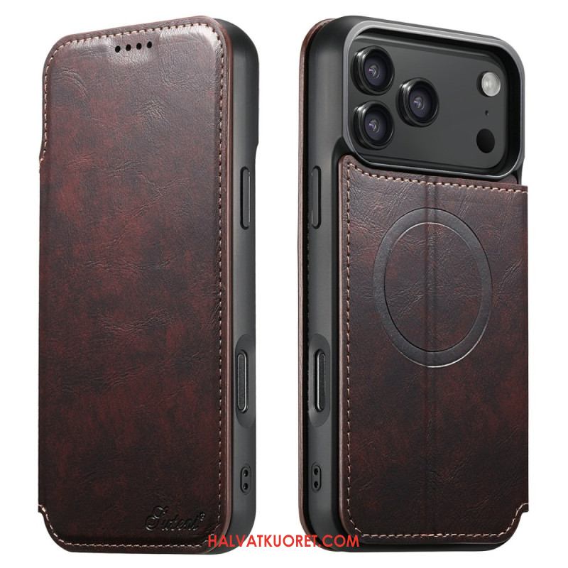 Kuoret iPhone 17 Pro Magsafe-yhteensopiva Nahkajäljitelmä
