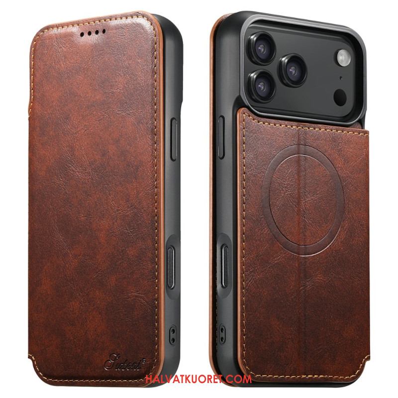 Kuoret iPhone 17 Pro Magsafe-yhteensopiva Nahkajäljitelmä