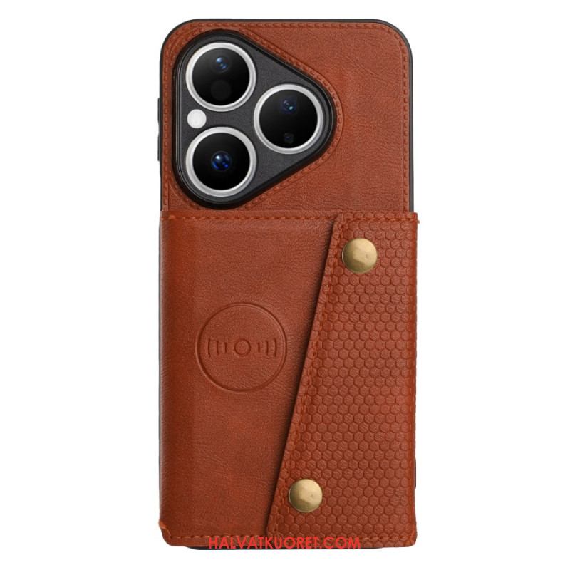 Kuori Huawei Pura 80 Nahkaefektikortti Teline