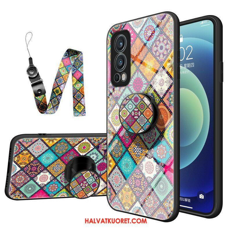 Kuori OnePlus Nord 2 5G Patchwork Magneettipidike