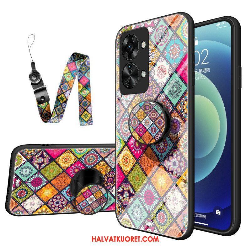 Kuori OnePlus Nord 2T 5G Patchwork Magneettipidike