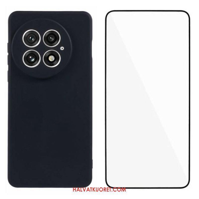 Kuori Oneplus 13 2-in-1 Joustava Silikoninäyttö Karkaistulla Lasilla