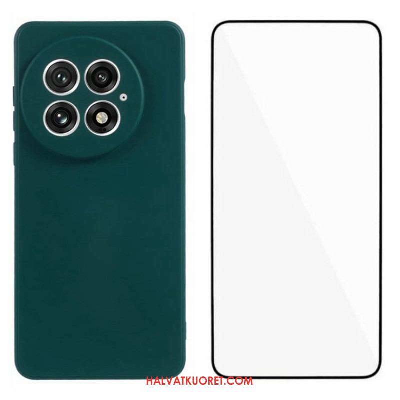 Kuori Oneplus 13 2-in-1 Joustava Silikoninäyttö Karkaistulla Lasilla