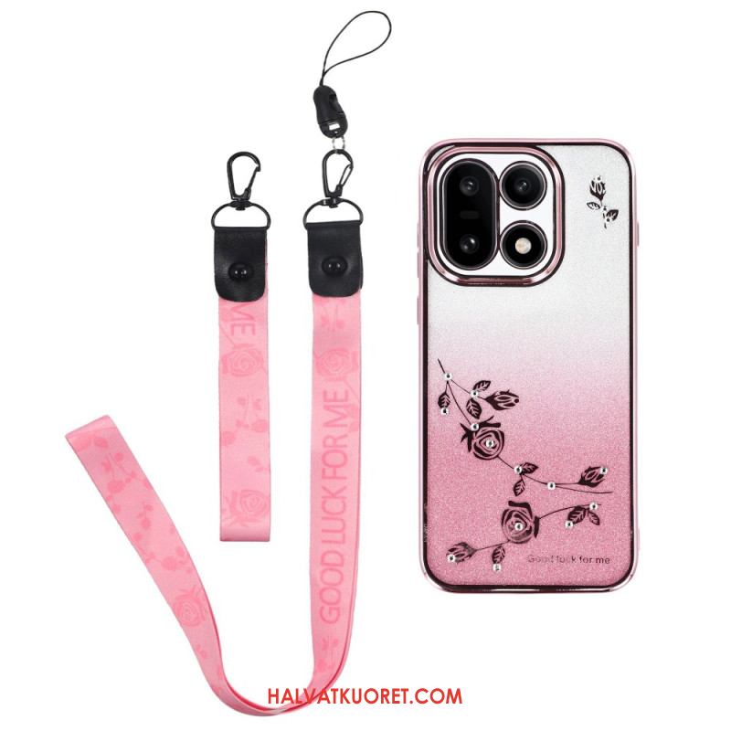 Kuori Oneplus 15 Kukkakuvio Nauhoilla