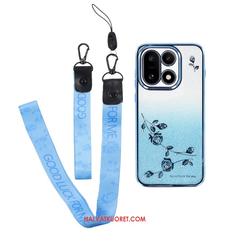 Kuori Oneplus 15 Kukkakuvio Nauhoilla