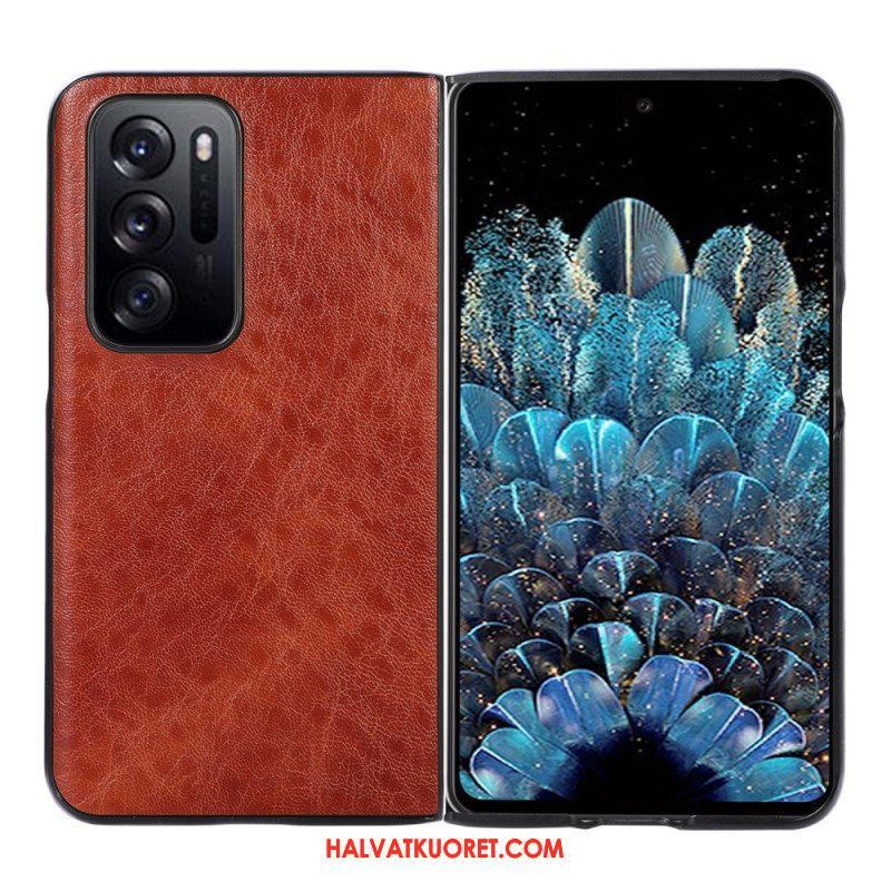 Kuori Oppo Find N Teksturoitu Nahka Design