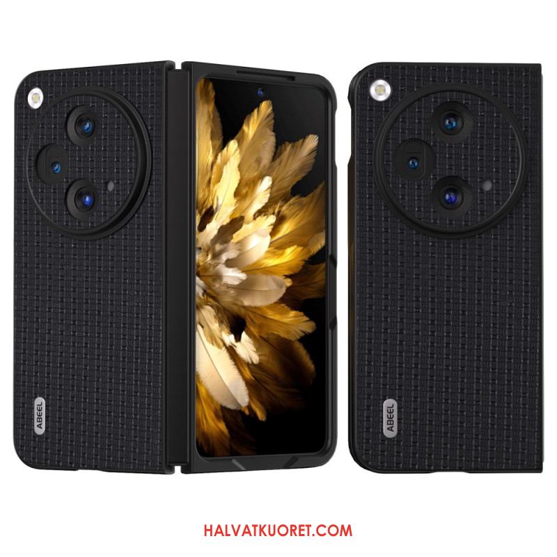 Kuori Oppo Find N3 Abeel-kuvioitu Nahka