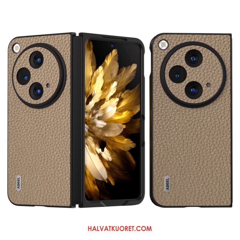 Kuori Oppo Find N3 Aito Litsi-nahka Abeel Suojakuori