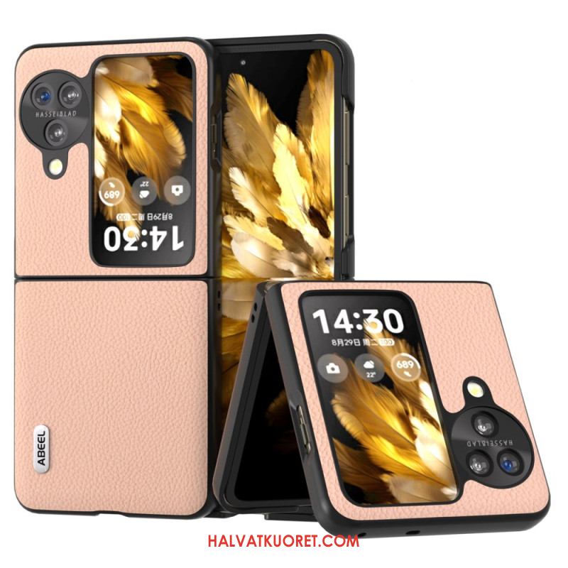 Kuori Oppo Find N3 Flip Litsi-nahkaefekti Abeel