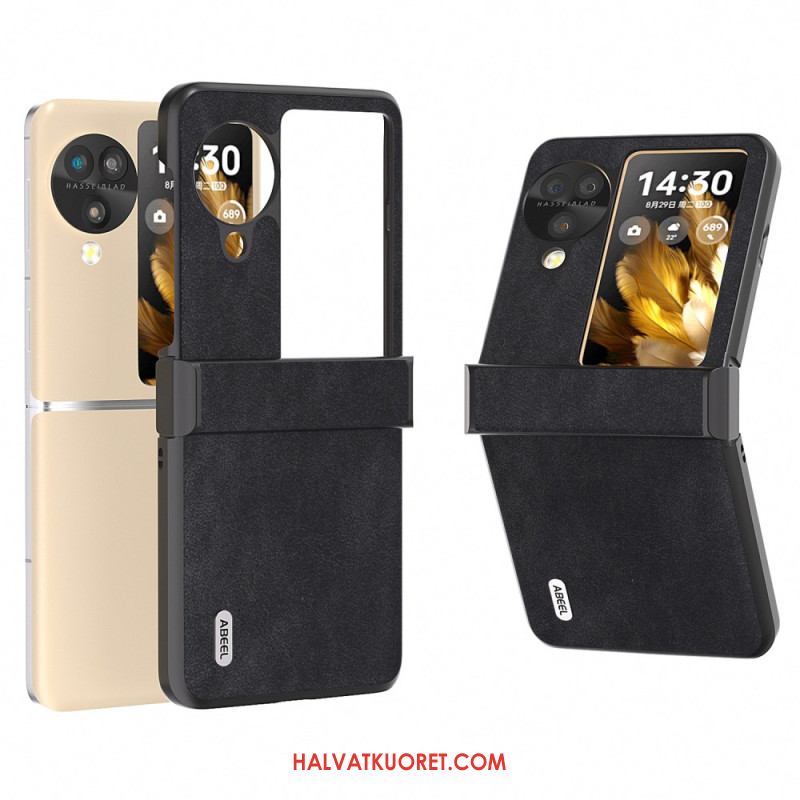 Kuori Oppo Find N3 Flip Retro-nahkatyylinen Abeel Suojakuori