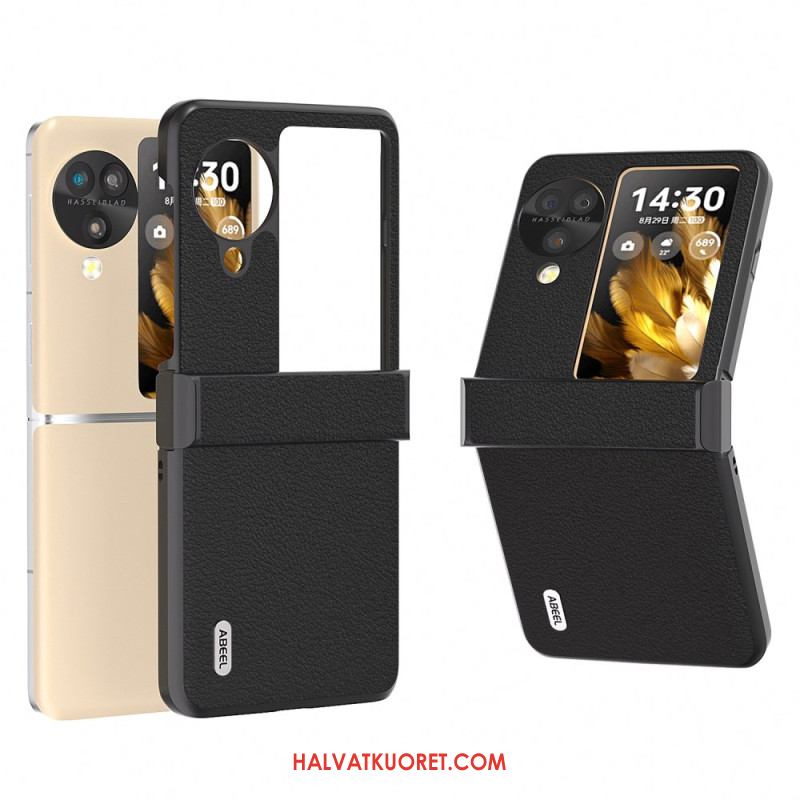 Kuori Oppo Find N3 Flip Teksturoitu Nahka Abeel