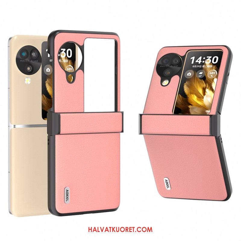 Kuori Oppo Find N3 Flip Teksturoitu Nahka Abeel