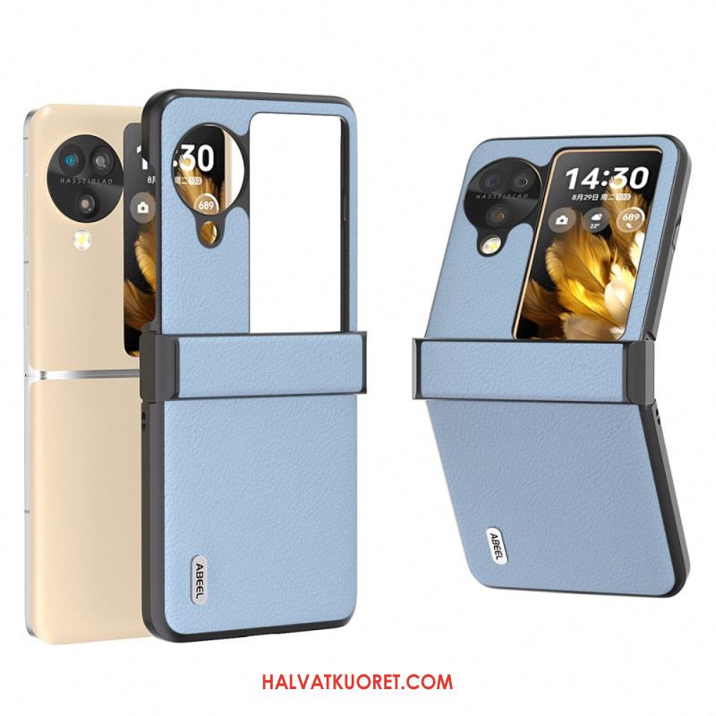 Kuori Oppo Find N3 Flip Teksturoitu Nahka Abeel
