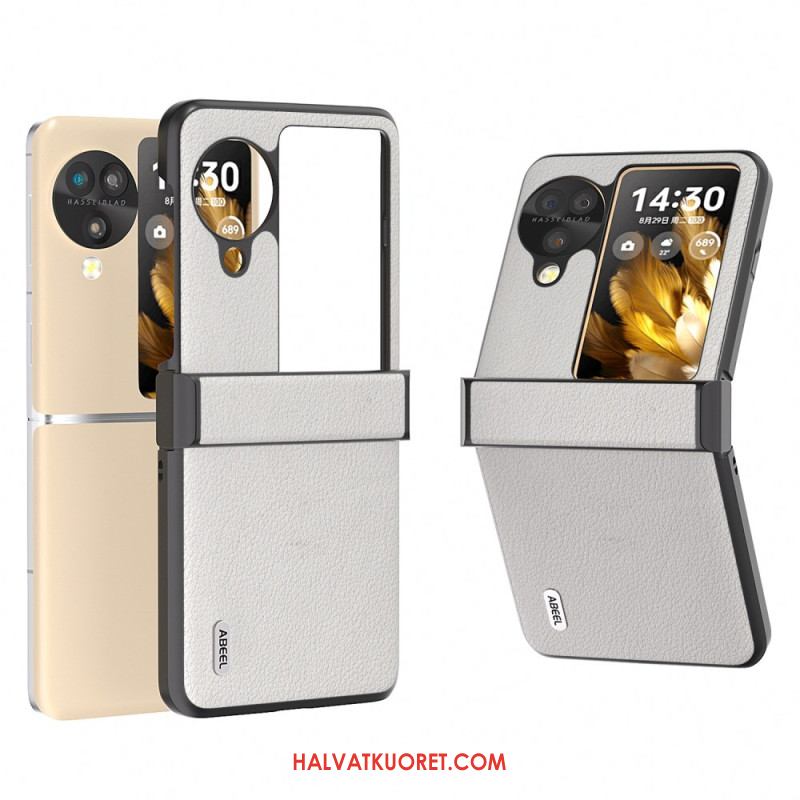 Kuori Oppo Find N3 Flip Teksturoitu Nahka Abeel